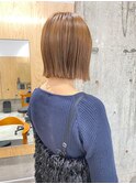 くびれヘア×アプリコットオレンジ×夏×ハイライトカラー