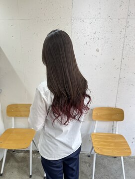 アジールヘア 北千住駅西口店(agir hair) ピンクグラデーションカラー ピンクカラー 北千住