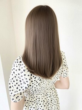 ウル(ulu) ブリーチなしダブルカラー　透明感カラー　ミルクティーベージュ