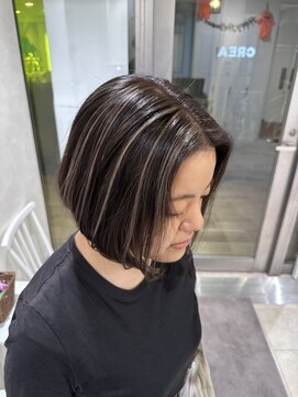 クレア 下北沢(CREA) ボブハイライトカラー