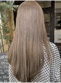 ナチュラルストレート 髪質改善 ハイトーンベージュ 美髪 20代