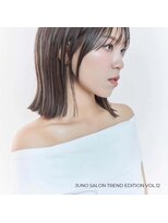 ジュノヘアージャパン 表参道(JUNO HAIR JAPAN)&nbsp;韓国ヘア タッセルボブ ハイライト グレージュ 縮毛矯正 前髪