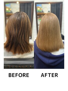 ハイトーンでもしっとりツヤ髪へ