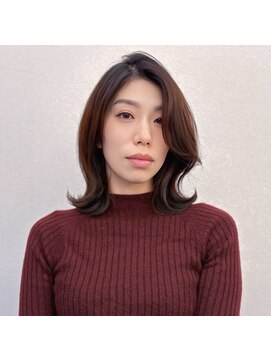 エレガントミディアムロブ/レッドブラウン30代40代50代