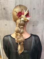 モードケイズ 西宮(MODE K's)&nbsp;成人式編みおろしヘア×振袖ヘアアレンジ