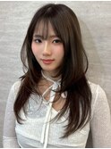 ミルクティーブロンド/ダークブルー/デジタルパーマ/渋谷