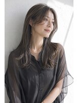 アッシュ 学芸大学店(Ash)&nbsp;ロング/大人女性/アッシュブラウン/白髪ぼかしハイライト