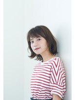 外ハネボブ×大人かわいい×グレージュカラー小顔イメチェン505