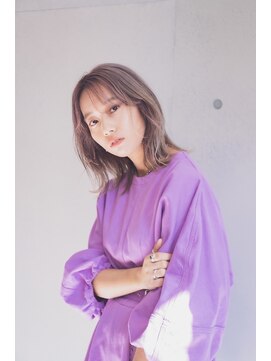 遊人セントラル(CENTRAL) [心斎橋/難波］ホワイトラベンダー◇ ナチュラルボブ