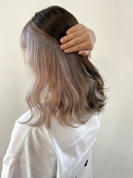 オル(Olu) 【MASAYA】ホワイトベージュ×インナーカラー