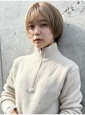 【梅田 茶屋町】くすみベージュ/マッシュショート