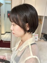 ヒビヲ(HIBIO)&nbsp;ショートカットベージュカラーショートボブ切りっぱなしボブ30代