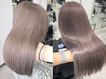 【ケアブリーチ】を使ってダメージを最小限に抑えながら理想の透明感カラーに♪