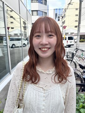 カフ(CAF) CAF FUKO オレンジベージュ/姫カット/大阪/心斎橋