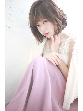 ラフィス ヘア ルー 福山2号店(La fith hair ruu.) 【La fith】 前髪パッツン☆フェミニンボブ
