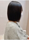 大人かわいい☆艶髪前下がりボブ♪酸性ストレート/ワンレングス