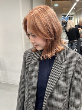 ソル ジングウマエ(SOL JINGUMAE) ☆オレンジベージュ/切りっぱなしボブ/ボブ/レイヤーボブ