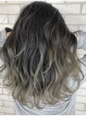  20代30代40代海外風レイヤーカット艶髪オリーブグラデーション