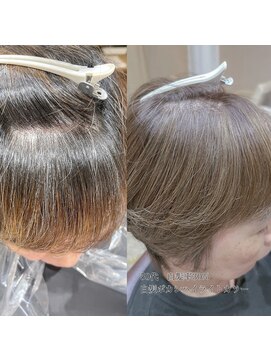 ヘアメイク バースデイ(Hair make Birth Day) ショートボブ×白髪ボカシハイライト