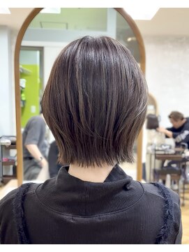 アームズヘアー arms hair 30代40代50代/大人くびれボブ/白髪ぼかし/髪質改善(塩谷)