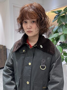 シキ(SIKI) 【ayana】ボブパーマ×オレンジカラー