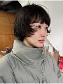 前上がりボブパーマ