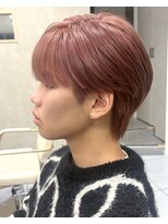 アッシュ 桜木町店(Ash)&nbsp;【ブリーチ1回で出来る】ツヤ感溢れるくすみピンクカラー