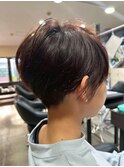 ピンクベージュ/アンブレラカラー/クールショート/前髪/新松戸