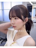 韓国レイヤー/韓国風/ボブ/髪質改善/黒髪/ブリーチなし〔池袋〕