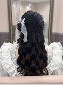 ハーフアップ片くらげ