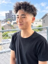 ユイマァルスロウ 倉敷(YUIMARLSLOW)&nbsp;倉敷メンズサロン★ホワイトメッシュ★ベリーショート★ツイスト