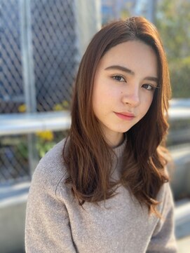 ディフィーアトリエ(defi atelier) ヌーディーセミロング×テラコッタ風♪