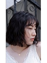 ラウレア(LAULEA) 黒髪もオシャレに!強めスパイラルパーマ/ボブアレンジ