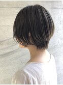 20代30代40代小顔ハンサムショートアッシュブルーブラック
