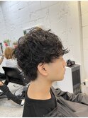 波巻きパーマ