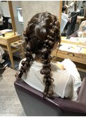 ツイン編みおろし