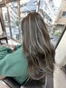 【ミディアムorロング】ハイライト＋カラー＋カット+水トリートメント