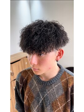 ダブルオオガキ (W-ogaki) ツイストスパイラルパーママッシュ刈り上げツーブロックメンズ