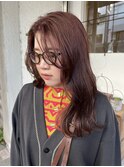 大人かわいいピンクブラウン