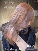ペールオレンジ デザインカラー ケアブリーチ ダブルカラー