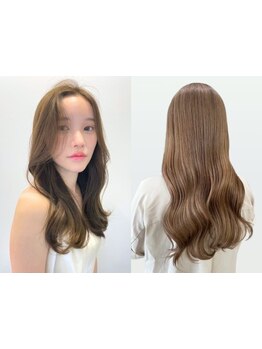 ダメージを最小限に抑えた透明感カラーで理想が叶う![ひたちなか/勝田/ケアブリーチ/ダブルカラー/学割U24]