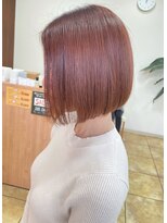 美容室 ベッロ 富士見台店(Bello)&nbsp;コンパクトボブ×フューシャピンク×エアンス髪質改善