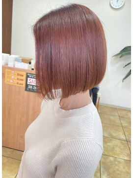 美容室 ベッロ 富士見台店(Bello) コンパクトボブ×フューシャピンク×エアンス髪質改善