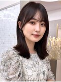 イメチェン/前髪カット/シースルーバング/外ハネボブ/美髪/銀座