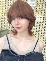 髪質改善縮毛矯正レイヤーカット顔周り前髪韓国ミニウルフ銀座16