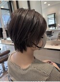 透明感カラー×ショートレイヤー