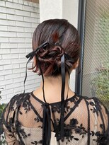 フェンヘアーアイス 中目黒(Fen.hair ici)&nbsp;秋のお呼ばれヘア◎艶髪シニヨン×リボンアレンジ