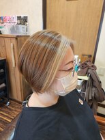 ワサビ 美容室 WASABI 江南店&nbsp;ショートレイヤーボブ　フェイスフレーミング