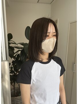 カノンヘアー(Kanon hair) レイヤーボブ×オリーブベージュ