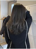グレージュ/透明感カラー/ロングレイヤー/ブリーチなし